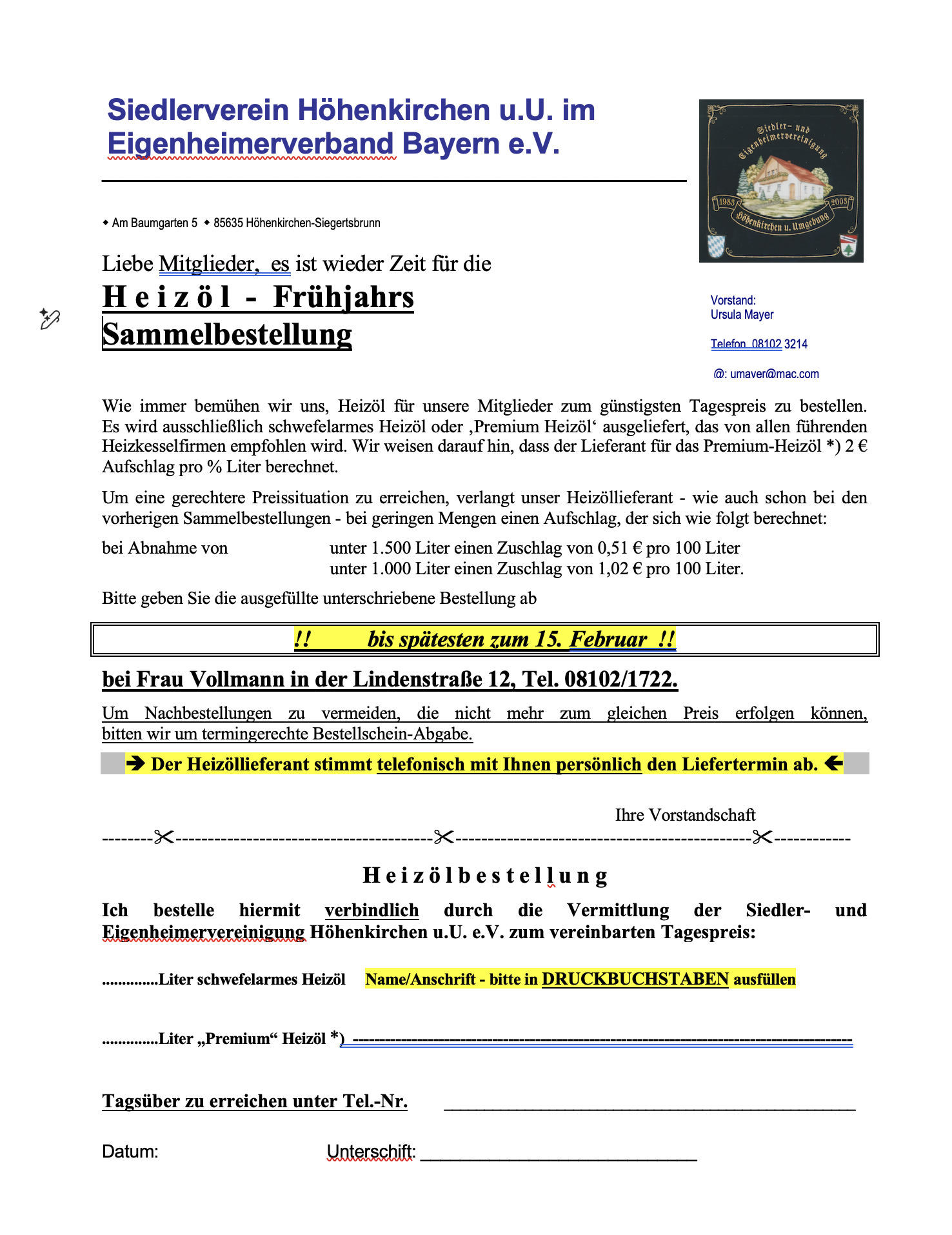 Heiz&ouml;lbestellung